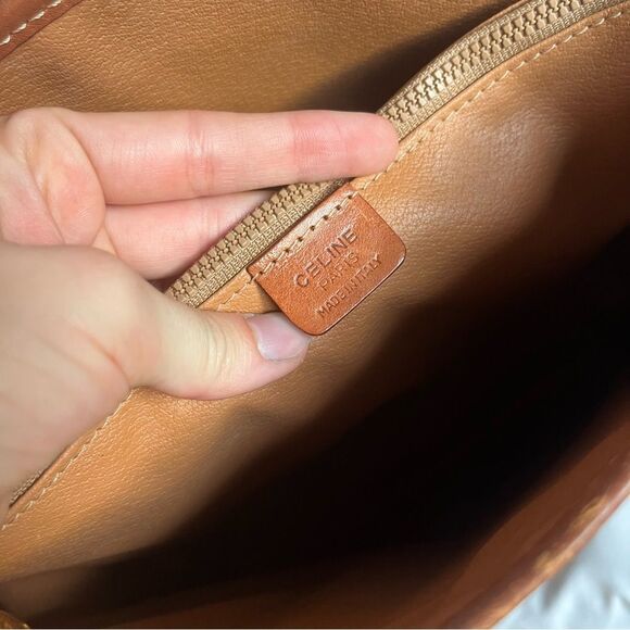 CELINE Vintage Bucket Bag Tote Shoulder Bag Monogram Linea Louise - Picture 12 of 16